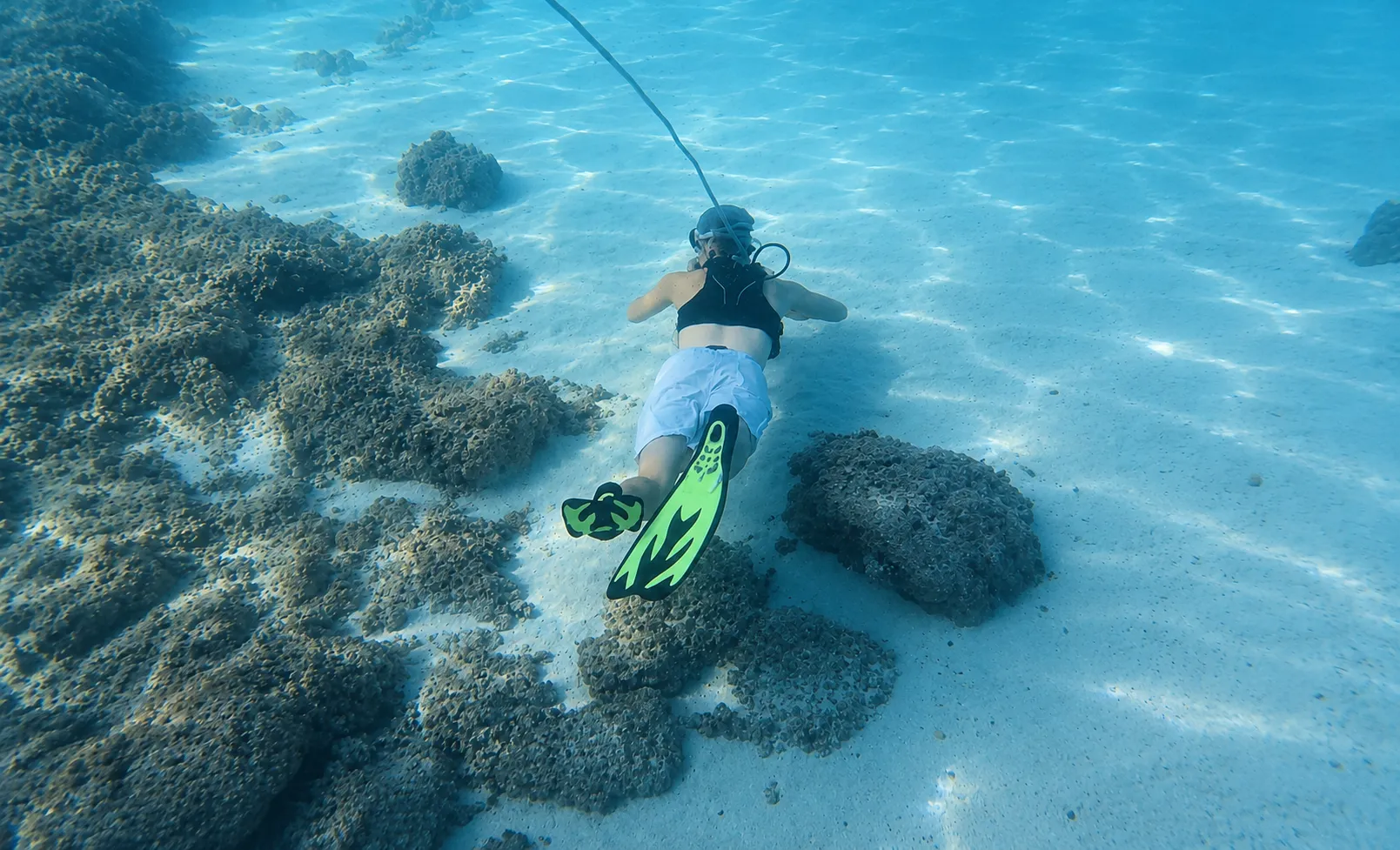 The Pump-Dive surface-supplied diving system prototype, tested in open water.
